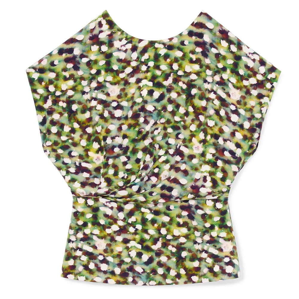 MM LEFLEUR Nejvi patterned washable silk blouse top small NWOT